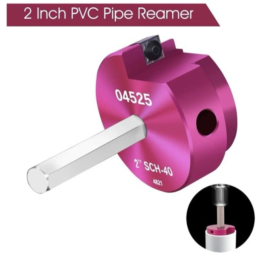 2-inch PVC Pipe Reamer with 3/8-inch Shaft‎ for Standard 1/2 
